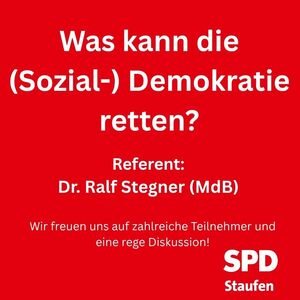Vortrag und Diskussion mit Dr. Ralf Stegner